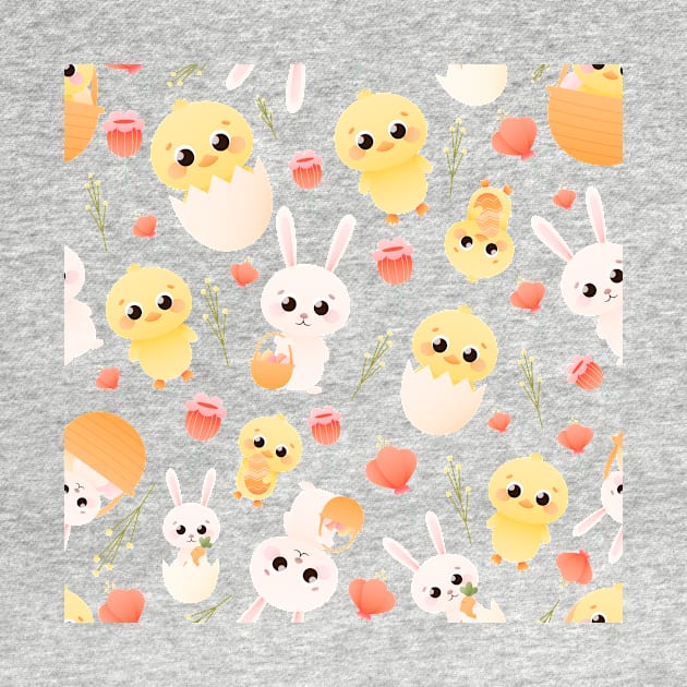 childish easter pattern by Lozovytska